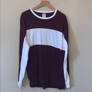 Pink Victoria’s Secret Maroon Crew T-Shirt